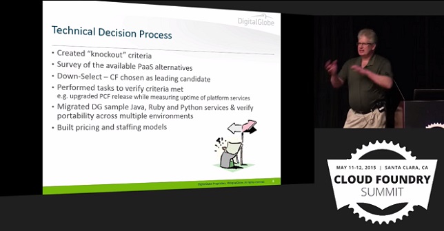 DigitalGlobe Use Case: Technical decision process with Cloud Foundry