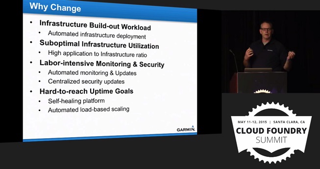 Garmin use case for Cloud Foundry: operations challenges