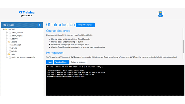 Altoros Delivers a Self-Service Cloud Foundry Training Platform