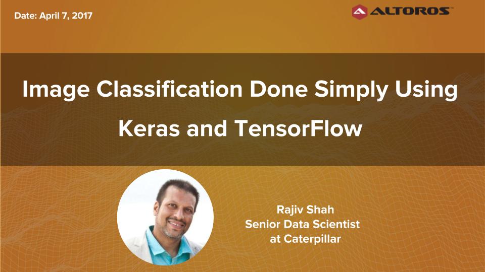 TensorFlow webinar: Image Classification