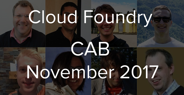 Cloud Foundry Advisory Board Meeting, Nov 2017: a Web UI for CF!