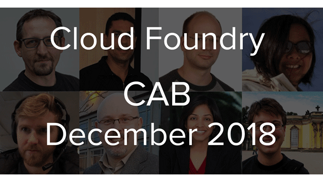 Cloud Foundry Advisory Board Meeting, Dec 2018: Terraform and CF Dev
