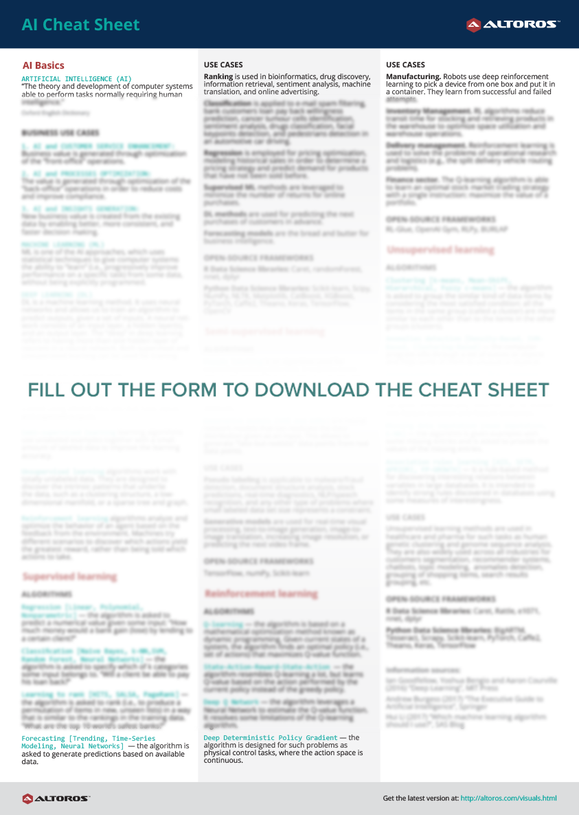 Artificial intelligence cheat sheet pdf